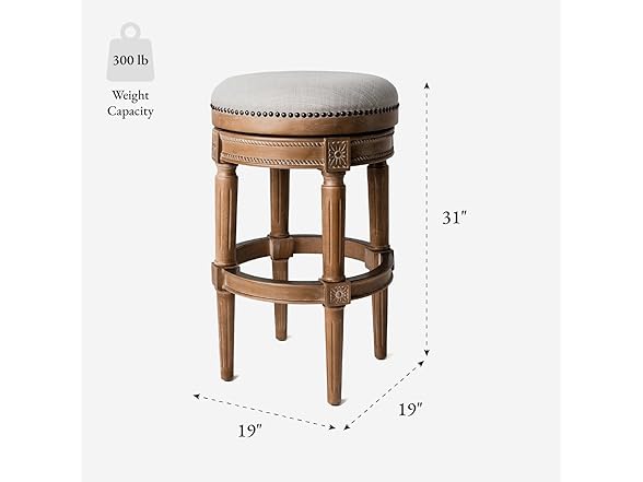 Maven Lane Pullman 31" Backless Barstool