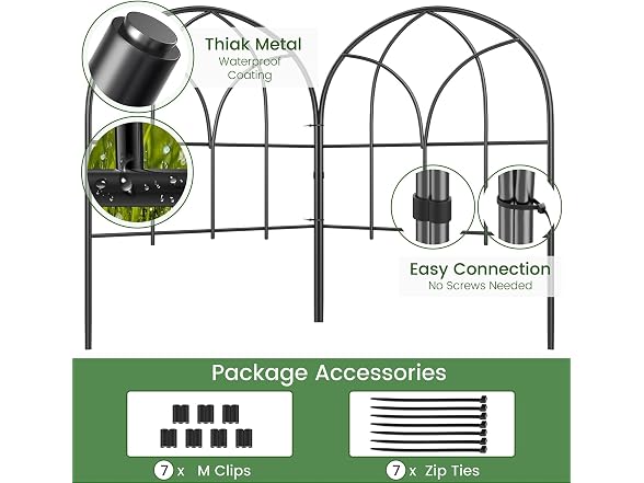 Youpehom Small Garden Fence
