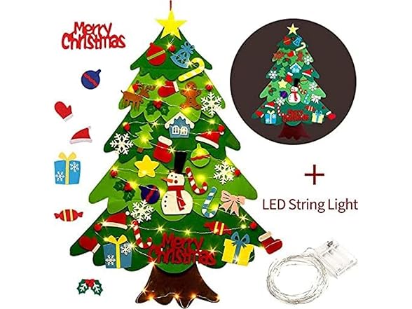 KISIQI Felt Christmas Tree for Toddlers