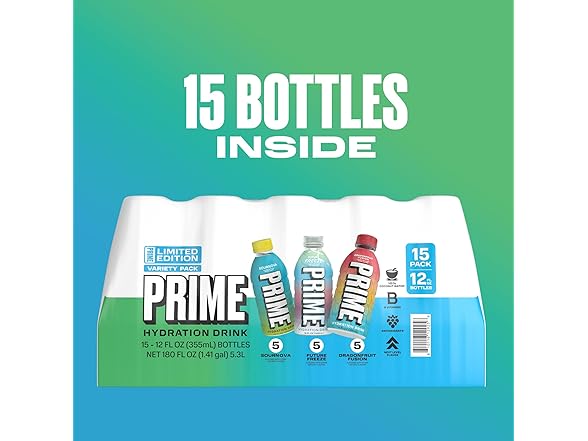 15PK PRIME Hydration VARIETY Sports Drinks