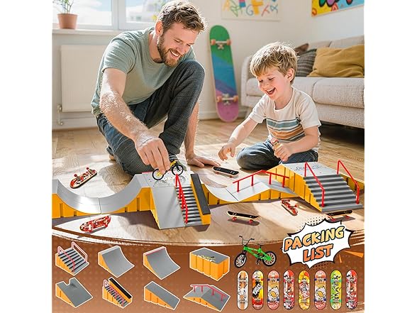 RNGODO Finger Skateboard Park Kit