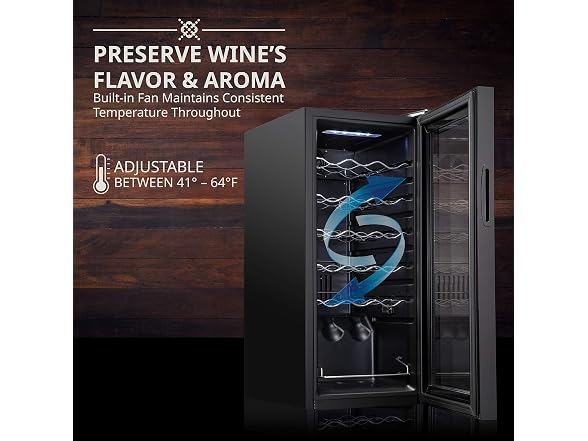 Ivation 18 Bottle Compressor Wine Cooler Refrigerator with Wi-Fi Smart App