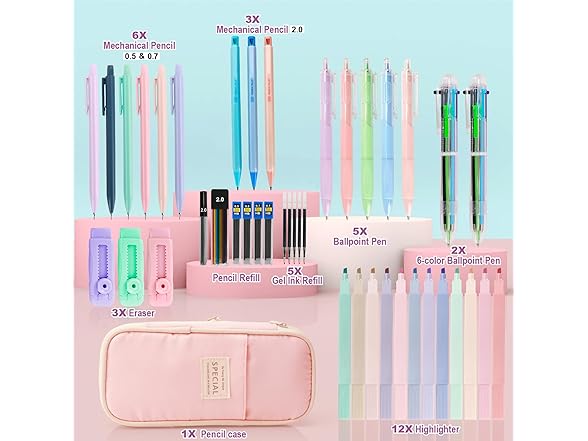 JEVONI Aesthetic School Supplies Kit