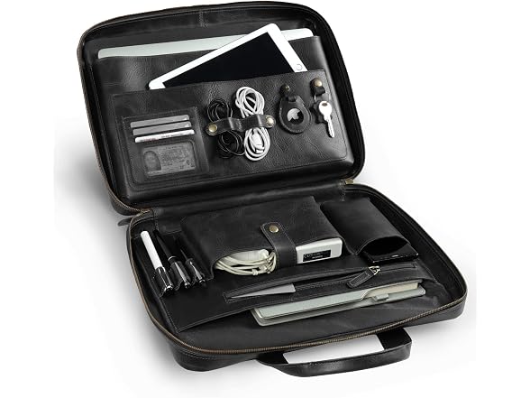 Londo Genuine Leather Organizer Satchel