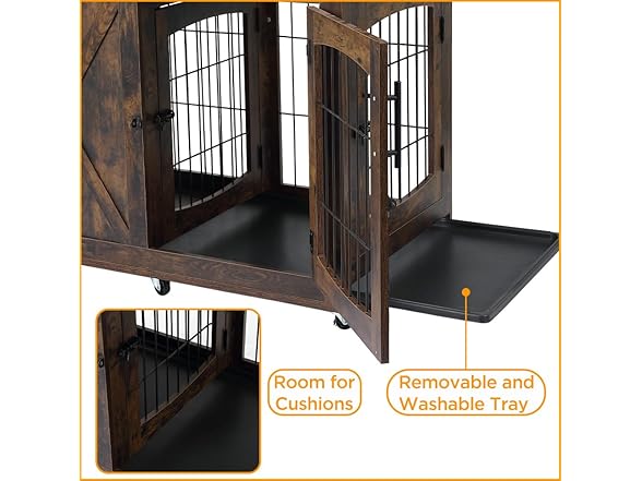 Knowfunn 39" Dog Crate End Table