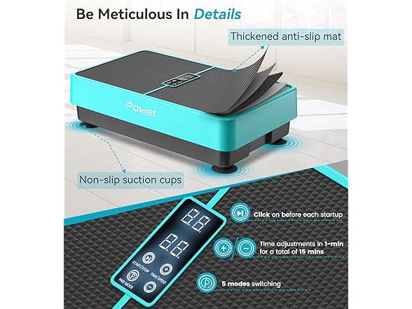 POWET BC085525060002 vibration plate (Open Box)