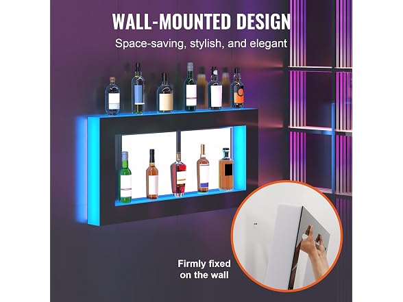 VEVOR LED Lighted Liquor Bottle Display