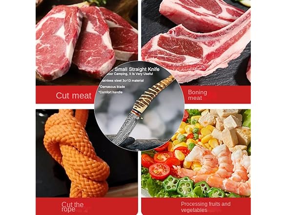 SAN TONG Fixed Blade Hunting Knife 3.7"