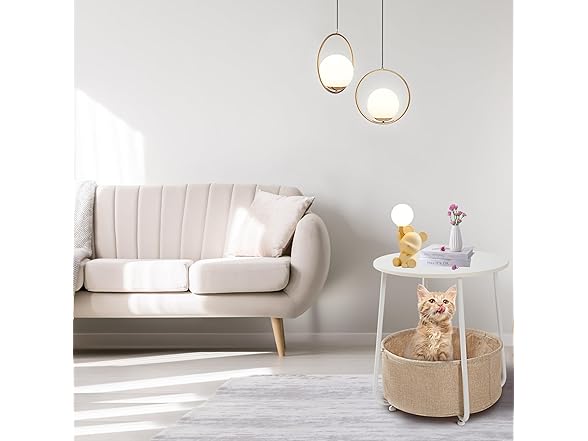 YSSOA Round Side Table, End Tables for Living Room