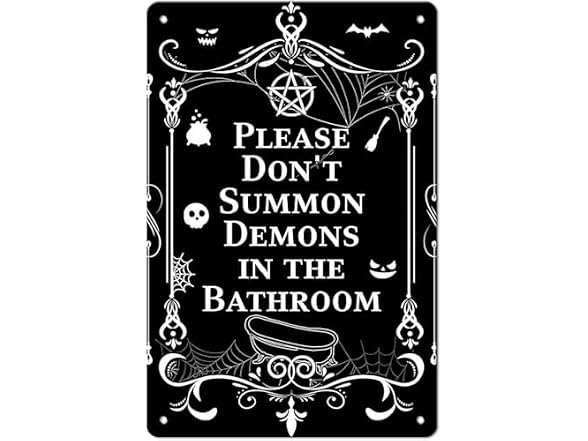 EYSL Metal Tin Sign Bathroom Sign, Bathroom Signs