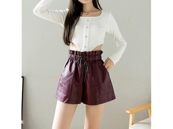 Schhjzpj Women (L) High Waisted Straight Shorts