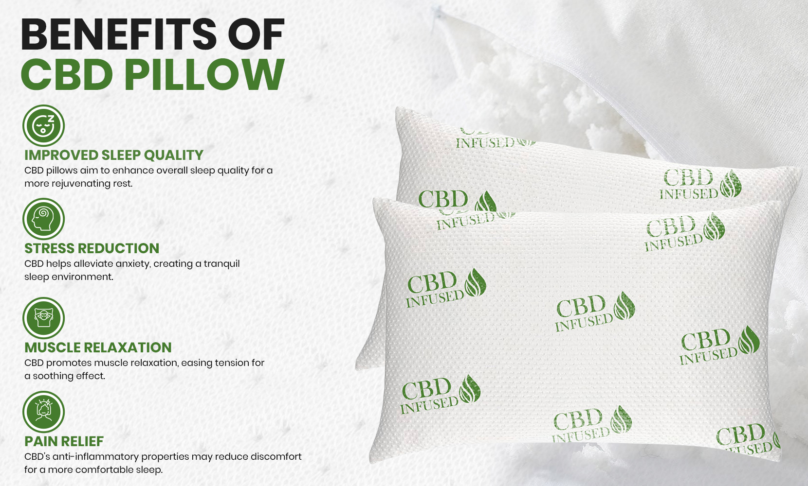 CBD Infused Memory Foam Pillows - Gallery 12