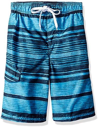 Kanu Surf Boys Line Up Quick Dry UPF 50+ Beach Swim Trunk, Jetstream Aqua, 3T