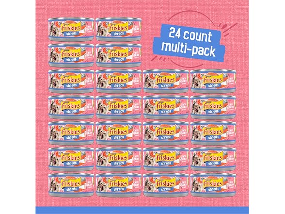 24PK Purina Friskies Shreds With Salmon in Sa