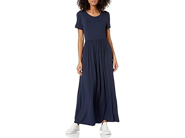 Amazon Essentials Women Short-Sleeve Waisted Dress