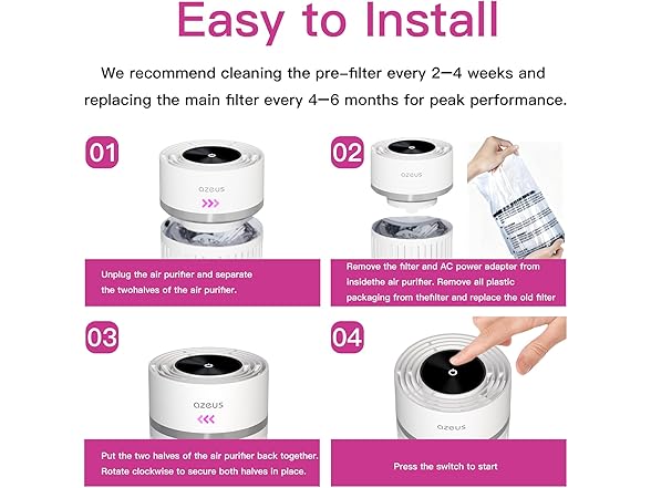 AZEUS Air Purifier for Home