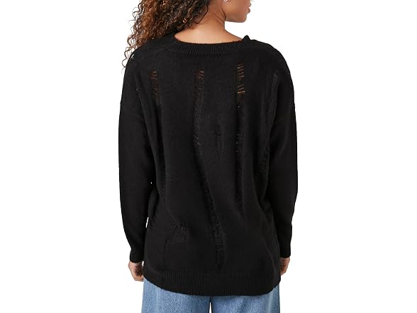 Forever 21 (M) Open-Knit V-Neck Sweater