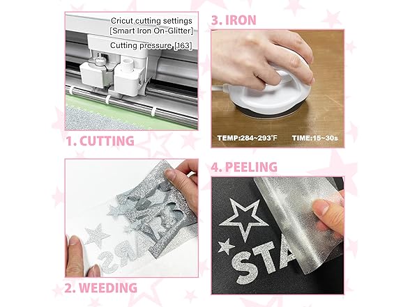 Silvery Glitter Heat Transfer Vinyl