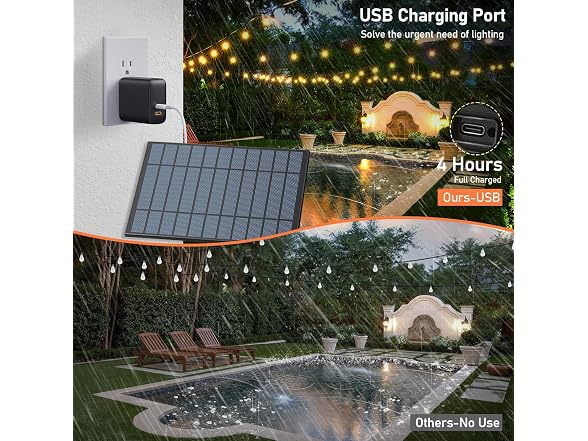 Bosceos 50FT Solar String Lights
