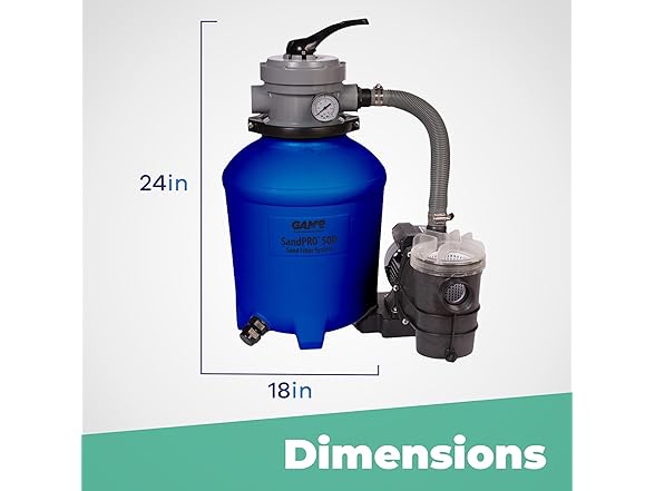 GAME Pool Filter 0.5HP Blue