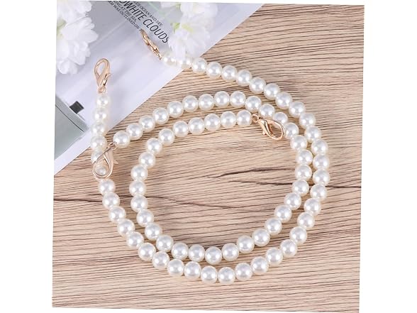 HOODANCOS 2pcs Bag Pearl Chain for Women