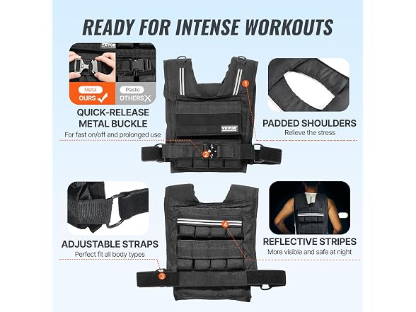 VEVOR Adjustable Weighted Vest