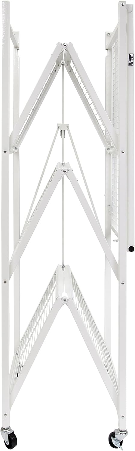 Origami R5 4-Shelf HD Folding Storage Rack, White - Gallery 10