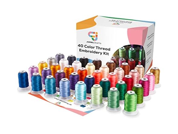 JumblCrafts Embroidery Thread Kit, 40 Large