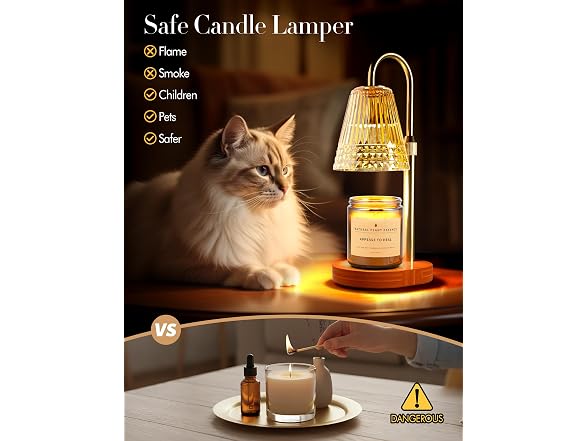 Candle Warmer Lamp with Timer & Dimmer