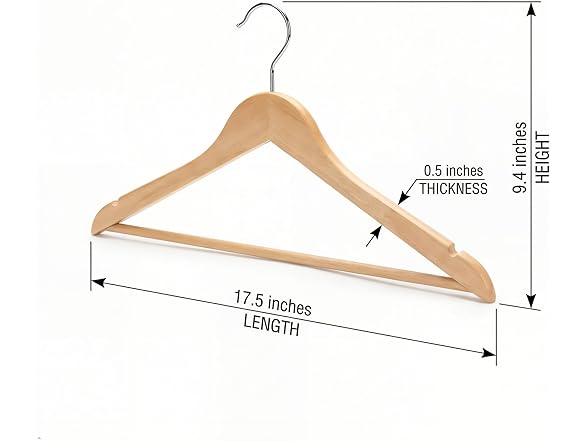 Suptinwear Premium Wooden Hangers 20 Pack