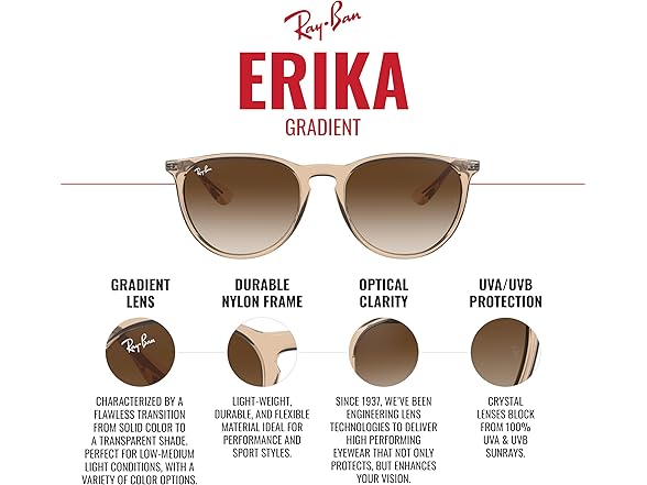 Ray-Ban RB4171 Erika Round Sunglasses