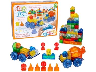 $29.99, Was $76.96, 61% Off! Jelly Blox Construction Site Set | 75 Pieces dealfomo