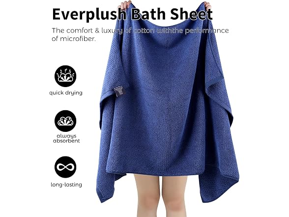 Everplush Diamond Collection Extra Large Bath Sheet Towel