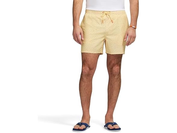 Izod Men Swim Trunks Swimsuit Lemon Meringue