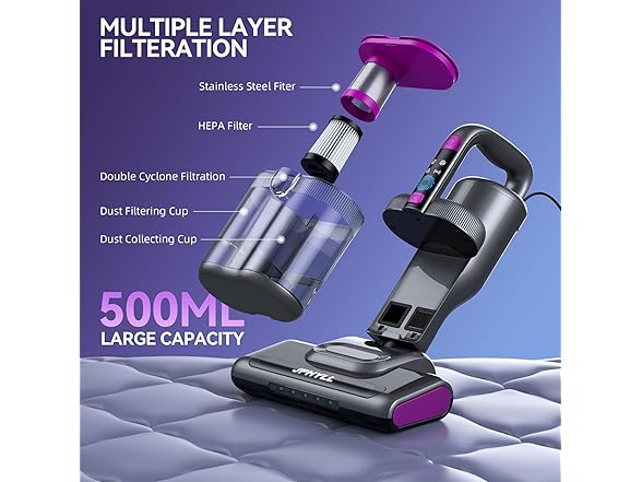 20Kpa Suction Bed Vacuum Cleaner