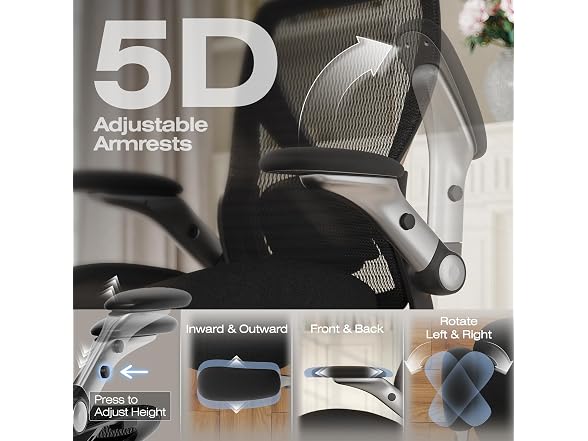 ELABEST X100 X100 Ergonomic Office Chair, Black Padded Sea