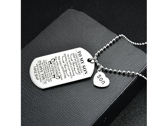 NOVQY To My Son from Dad Necklace