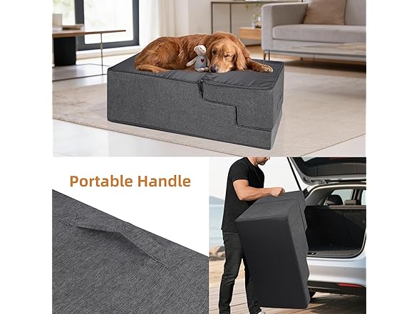 NAPWAYS Dog Stairs for Small Dogs, 22.5" H, 5 Step