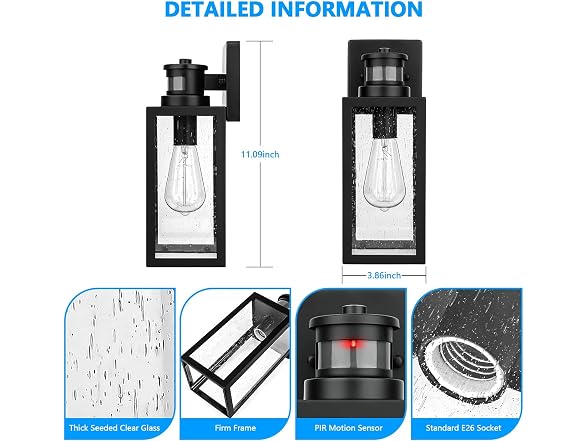 Lakumu 2-Pack Motion Sensor Wall