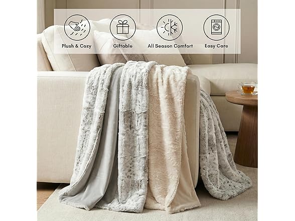 Americanflat Faux Fur Throw Blanket