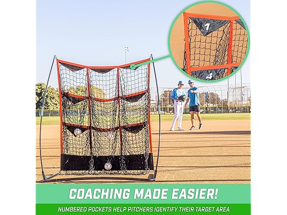 GoSports 9 Pocket Pitching Strike Zone Target Net
