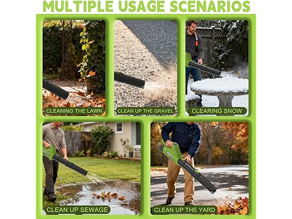 Green 21v Cordless Leaf Blower 