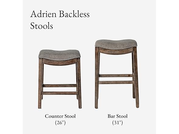 Maven Lane Adrien Backless 26" Counter Stool