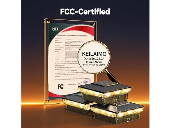 KEILAIMO BC075725080091 Solar Post Cap Lights