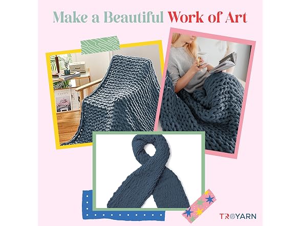 Chunky Chenille Yarn by Troyarn Dark Blue