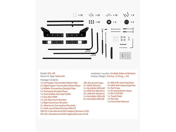 VEVOR Hot Tub Cover Lift Hydraulic