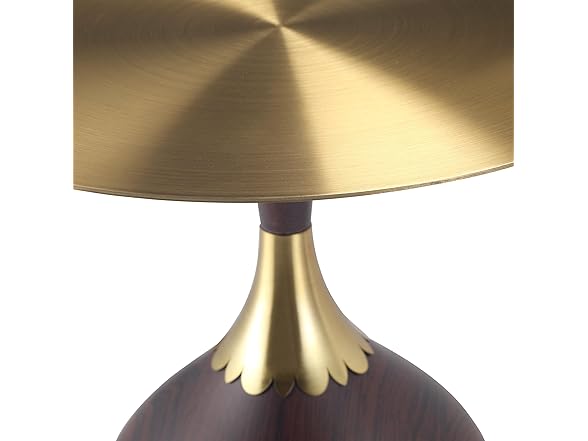 LeisureMod Oslo Round End Table Wood Brown