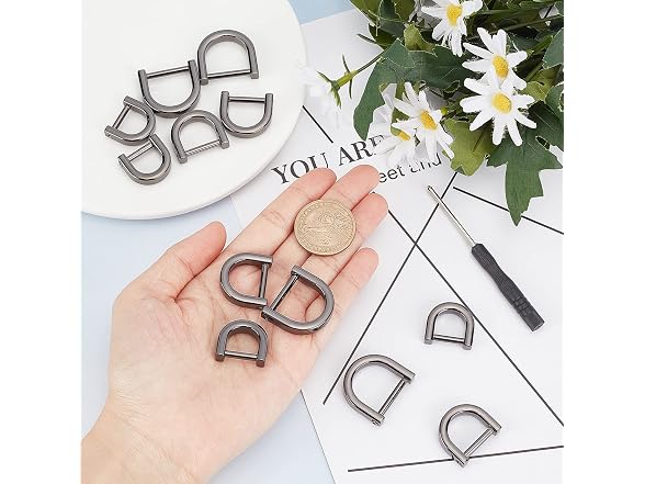 GORGECRAFT 1 Box 3 Sizes 12PCS D-Rings