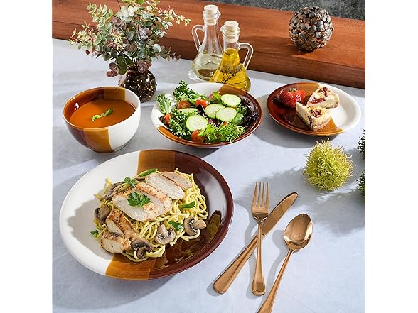 Gibson Elite Autumn Canopy Stoneware Set