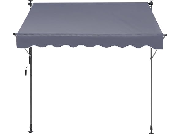 Manual Retractable Awning, 118" Outdoor